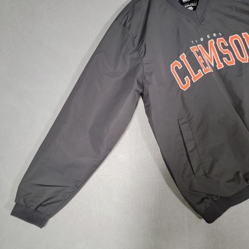 NWT Franchise Club Mens Clemson Tigers Gray Pullover Windbreaker Size Medium - Picture 7 of 11